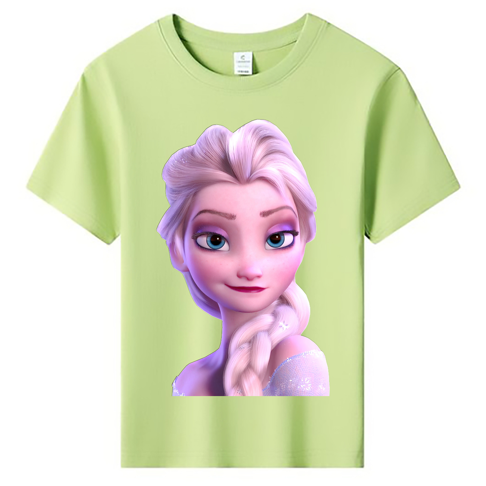 （画像用） アナと雪の女王 アンナ エルサ Frozen Anna Elsa 綿100％キッズTシャツ（フロントプリント）